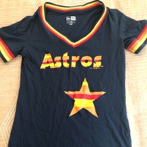 Vintage New Era Astros V neck T